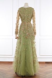 Green embellished anarkali set by Aneesh Agarwaal (3)