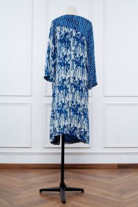 Blue and white polka printed dress by Jayati Goenka (2)