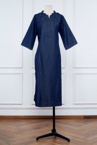 Blue cotton kurta by Jayati Goenka (1)