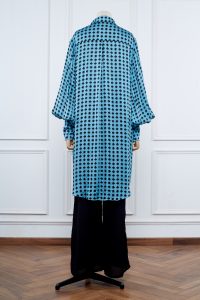 Blue geometric printed shirt by Cuin (2)