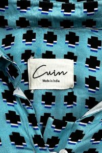 Blue geometric printed shirt by Cuin (3)