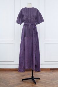 Purple striped pintuck dress by Jayati Goenka (1)