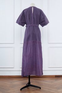 Purple striped pintuck dress by Jayati Goenka (2)