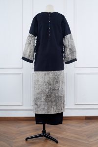 Black and white tie-dye kurta set by Jayati Goenka (2)