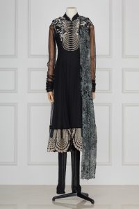 Black pearl embellished anarkali set by Shantanu Goenka (1)