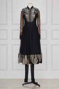 Black pearl embellished anarkali set by Shantanu Goenka (2)