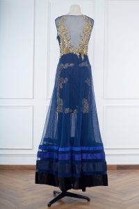 Blue 3D floral embroidery anarkali by Archana Kochhar (3)