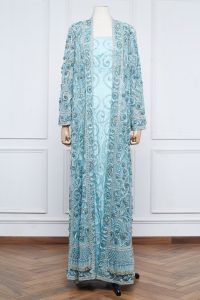 Blue embellished long jacket set by Abu Jani Sandeep Khosla (2)