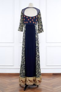 Blue floral embroidered anarkali set by Liz Paul (3)