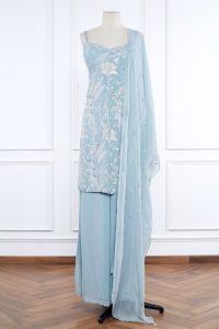 Blue floral embroidered sharara set by Anita Dongre (1)