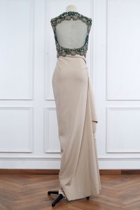 Green and cream draped gown by Gazal Gupta (2)