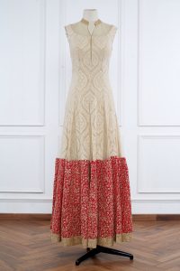 Neutral embroidered anarkali set by Liz Paul (2)