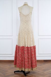 Neutral embroidered anarkali set by Liz Paul (3)