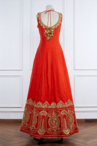 Orange embroidered anarkali set by Preeti S Kapoor (3)