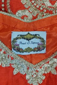 Orange embroidered anarkali set by Preeti S Kapoor (4)