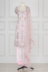 Pink embellished kurta set by Suneet Varma (1)