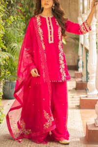 Pink embellished sharara set by Ajiesh Oberoi (1)