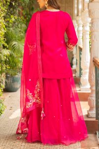 Pink embellished sharara set by Ajiesh Oberoi (3)