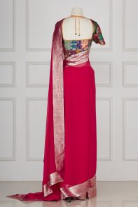 Pink embroidery saree set by Abu Jani Sandeep Khosla (2)