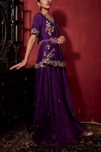 Purple bead embroidered sharara set by Ajiesh Oberoi (2)