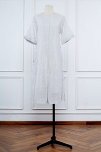 White striped cotton dress by Jayati Goenka (1)