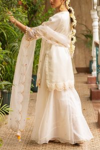 Ivory embroidered kurta sharara set by Ajiesh Oberoi (2)