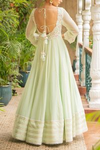 Sea green floral embroidery anarkali set by Ajiesh Oberoi (2)